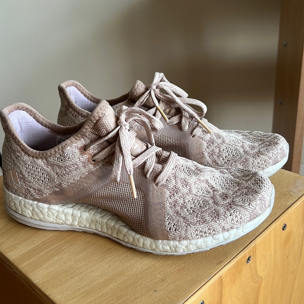 Adidas PureBoost x Element running shoe pink or ash pearl size 7.5